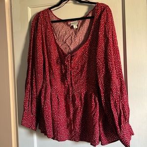 Ava & Viv Red Blouse
